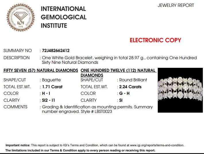 Triple Row Natural Diamond Wide Bracelet, 14k Solid Gold Cluster Illusion Cocktail Bracelet, IGI Certified, Ready To Ship