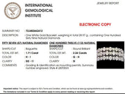 Triple Row Natural Diamond Wide Bracelet, 14k Solid Gold Cluster Illusion Cocktail Bracelet, IGI Certified, Ready To Ship