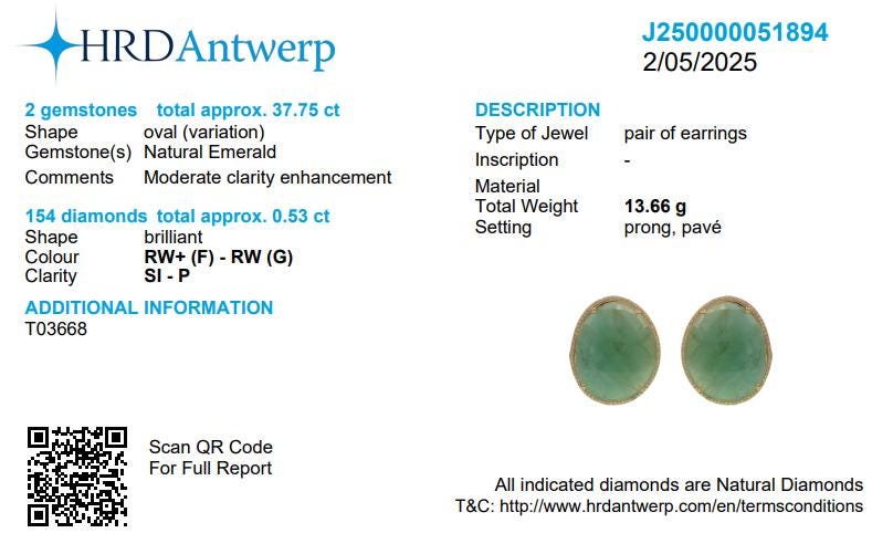 Oval Natural Emerald & Natural Diamond Halo Earrings: 14k Solid Gold Gemstone Stud Earrings, HRD Certified, Ready To Ship