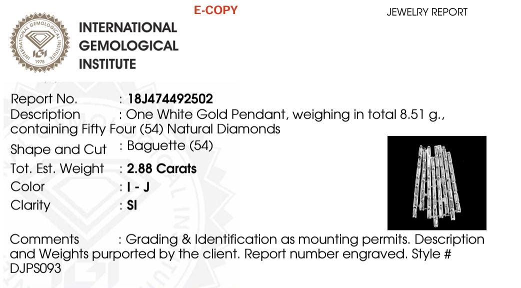 Baguette Bar Natural Diamond Pendant: 14k Solid Gold Geometric Necklace, IGI Certified, Ready To Ship