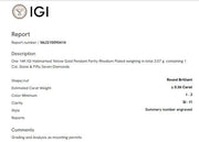 Filigree Ruby Natural Diamond Pendant: 14k Solid Gold Gemstone Necklace, IGI Certified, Ready To Ship