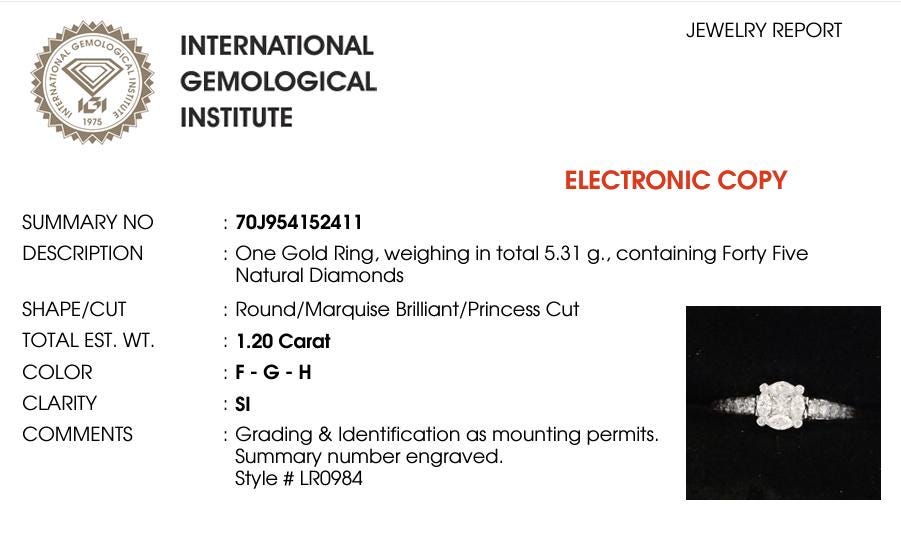 Illusion Set  Fancy Natural Diamond Ring: 14k Solid Gold Filigree Statement Ring, IGI Certified, Ready To Ship