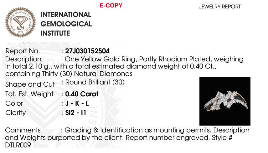 Floral Cluster Natural Diamond Ring: 14k Solid Gold Split Statement Band, IGI Certified, Ready To Ship