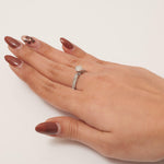 Load image into Gallery viewer, Vintage Natural Diamond Halo Ring: 14K Solid Gold Proposal Stacking Jewelry, IGI Certified, Ready To Ship
