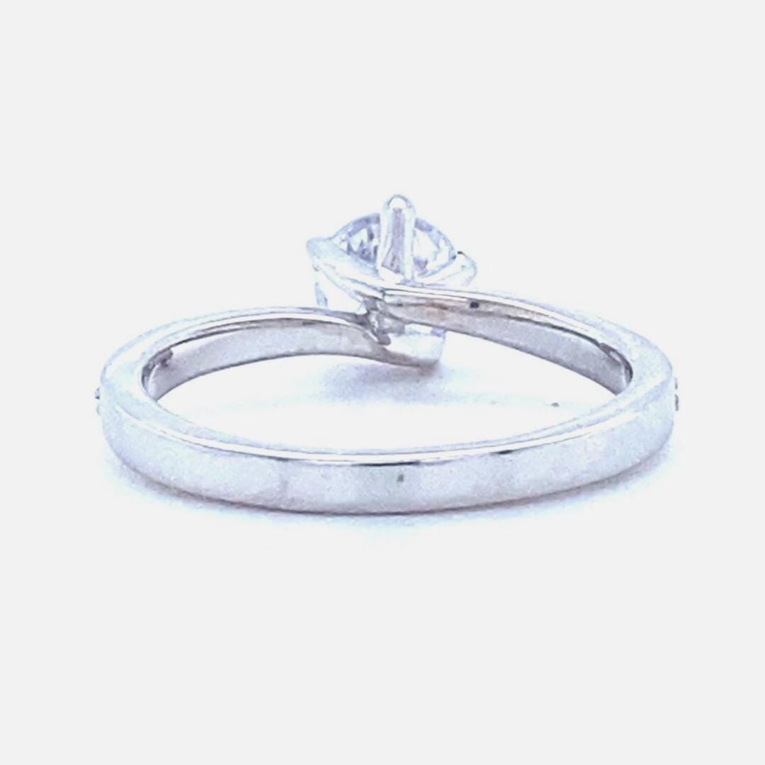 IGI Certified Lab Grown Round Solitaire Ring: 14K Solid Gold Engagement Jewelry