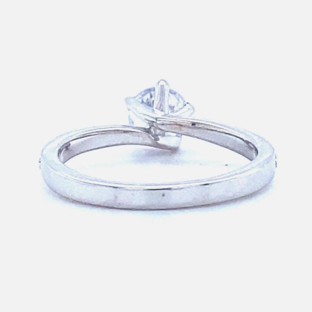 IGI Certified Lab Grown Round Solitaire Ring: 14K Solid Gold Engagement Jewelry