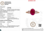 Load image into Gallery viewer, Oval Ruby Natural Diamond Ring: 14k Solid Gold Gemstone Bridal Jewellery, IGI Certified, Ready To Ship
