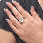 Load image into Gallery viewer, Oval Cluster Natural Diamond Ring: 14k Solid Gold Geometric Everyday Jewellery, Certified Jewelry
