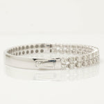 Load image into Gallery viewer, Double Row Natural Diamond Bangle: 14k Solid Gold Statement Jewellery, Certified Jewelry
