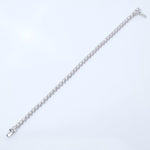 Load image into Gallery viewer, Linear Natural Diamond Tennis Bracelet: 14k Solid Gold Prong Stacking Wedding Jewellery, Certified Jewelry
