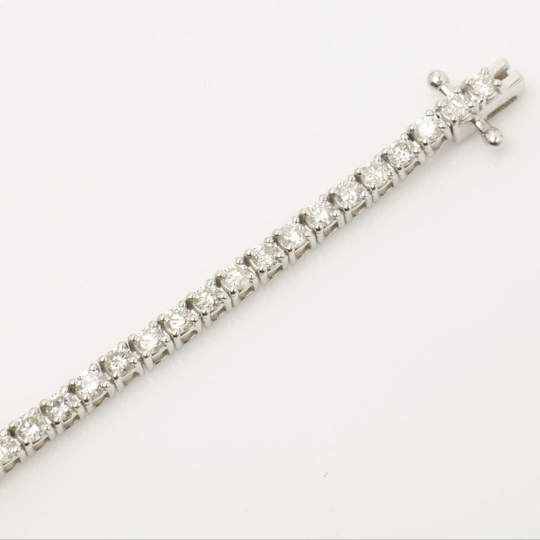 Solitaire Natural Diamond Tennis Bracelet: 14K Solid Gold Stacking Jewellery, Certified Jewelry