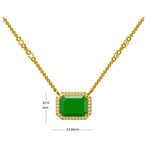 Load image into Gallery viewer, Natural Emerald Halo Diamond Station Necklace, 14k Solid Gold Gemstone Layering Jewellery, Certified Jewelry
