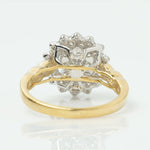 Load image into Gallery viewer, Floral Halo Cluster Natural Diamond Ring: 14k Solid Gold Engagement Proposal Jewellery, Certified Jewelry
