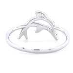 Load image into Gallery viewer, Dolphin Natural Diamond Stackable Animal Ring: 14k Solid Gold Fish Jewellery, Certified Jewelry
