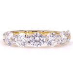 Load image into Gallery viewer, Lab Grown Diamond Wedding Stack Band: 14k Solid Gold Half Eternity Ring, Certified Jewelry
