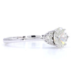 Load image into Gallery viewer, Oval Solitaire Cluster Natural Diamond Ring, 14k Solid Gold Proposal Wedding Ring, Certified Jewelry
