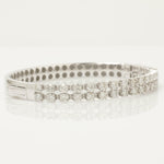 Load image into Gallery viewer, Double Row Natural Diamond Bangle: 14k Solid Gold Statement Jewellery, Certified Jewelry
