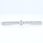 Load image into Gallery viewer, Linear Natural Diamond Tennis Bracelet: 14k Solid Gold Prong Stacking Wedding Jewellery, Certified Jewelry
