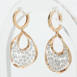 Load image into Gallery viewer, Teardrop Natural Diamond Dangle Earrings: 14k Solid Gold Drop Huggie Earrings, Certified Jewelry
