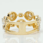 Load image into Gallery viewer, Halo Wide Natural Diamond Halo Band Ring: 14k Solid Gold Cluster Stacking Jewellery, Certified Jewelry
