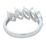 Load image into Gallery viewer, 14k Gold Marquise Natural Diamond Ring: Half Eternity Engagement Stack Band, Certified Jewelry
