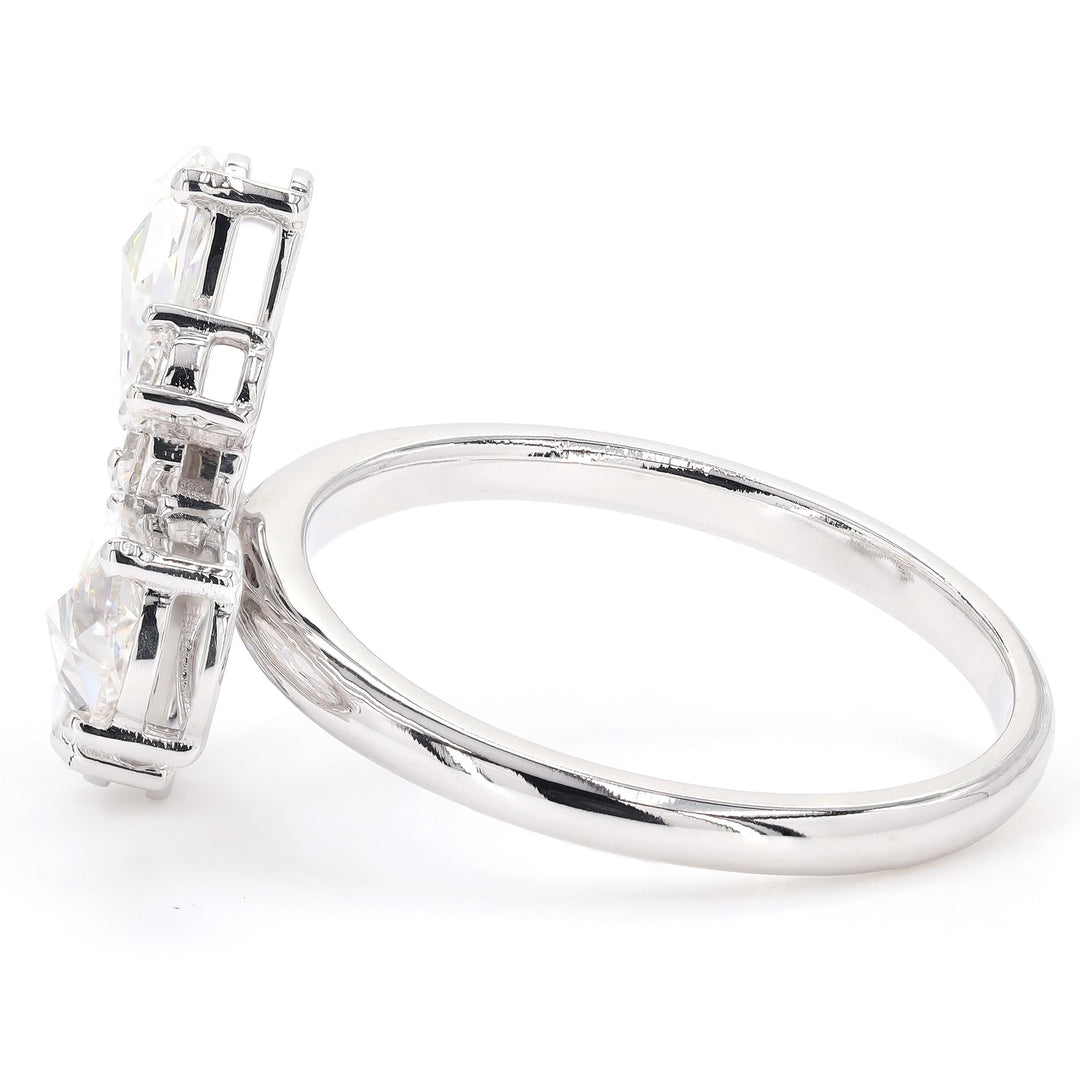 Butterfly Lab Grown Diamond Cocktail  Ring: 14k Solid Gold Rosecut Nature Inspired Jewelry, Certified Jewelry
