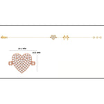 Load image into Gallery viewer, Heart Initial Natural Diamond Bracelet: 14k Solid Gold Personalized Letter Bracelet, Minimalist Custom Chain Jewelry, Ready To Ship
