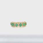 Load and play video in Gallery viewer, Emerald Eternity Diamond Band Ring
