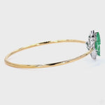 Load and play video in Gallery viewer, Pear Shape Emerald Dimond Bangle

