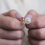 Load and play video in Gallery viewer, Floral Solitaire Engagement Ring
