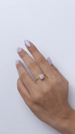 Load and play video in Gallery viewer, Round Solitaire Halo Diamond Ring, 14k Solid Gold, Natural Diamonds, Twisted Band Engagement Ring, Bridal Jewellery, Certified Jewelry
