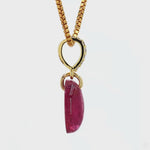 Load and play video in Gallery viewer, Oval Pink Tourmaline Diamond Pendant Necklace
