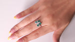 Load and play video in Gallery viewer, Butterfly Emerald Diamond Ring: 14k Gold Gemstone Statement Jewelry
