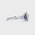 Load and play video in Gallery viewer, Three Stone Sapphire Diamond Ring
