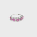 Load and play video in Gallery viewer, Ruby Halo Eternity Diamond Band Ring

