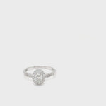 Load and play video in Gallery viewer, Oval Halo Diamond Ring: 14k Gold Engagement Wedding Ring
