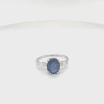 Load and play video in Gallery viewer, Oval Sapphire Diamond Ring
