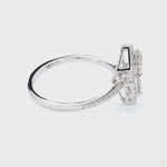 Load and play video in Gallery viewer, Double Pear Diamond Bypass Ring
